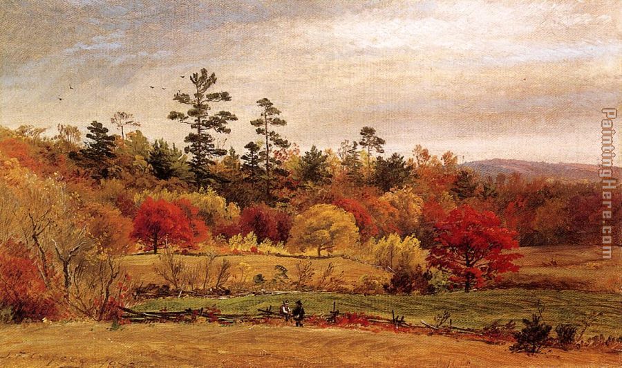 Jasper Francis Cropsey Conversation at the Fence